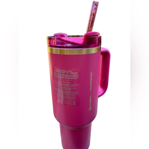Stanley x Starbucks Limited Edition wicked pink 2024 40oz Quencher Tumbler NEW - Picture 1 of 4